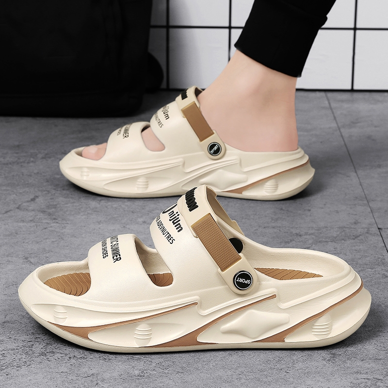 Men's Sandals Outdoor Slippers Beach Comfortable Slides Thick Soft Clogs Men Casual Shoes Water Shoes Men Women Beach Sandals