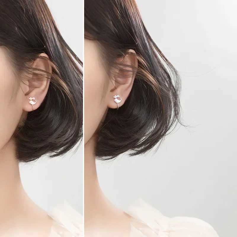 Trustdavis 100% 925 Sterling Silver Shining CZ Ear Cuff Clip on Earrings for Women Girl Without Piercing Earings Jewelry DA372X240913