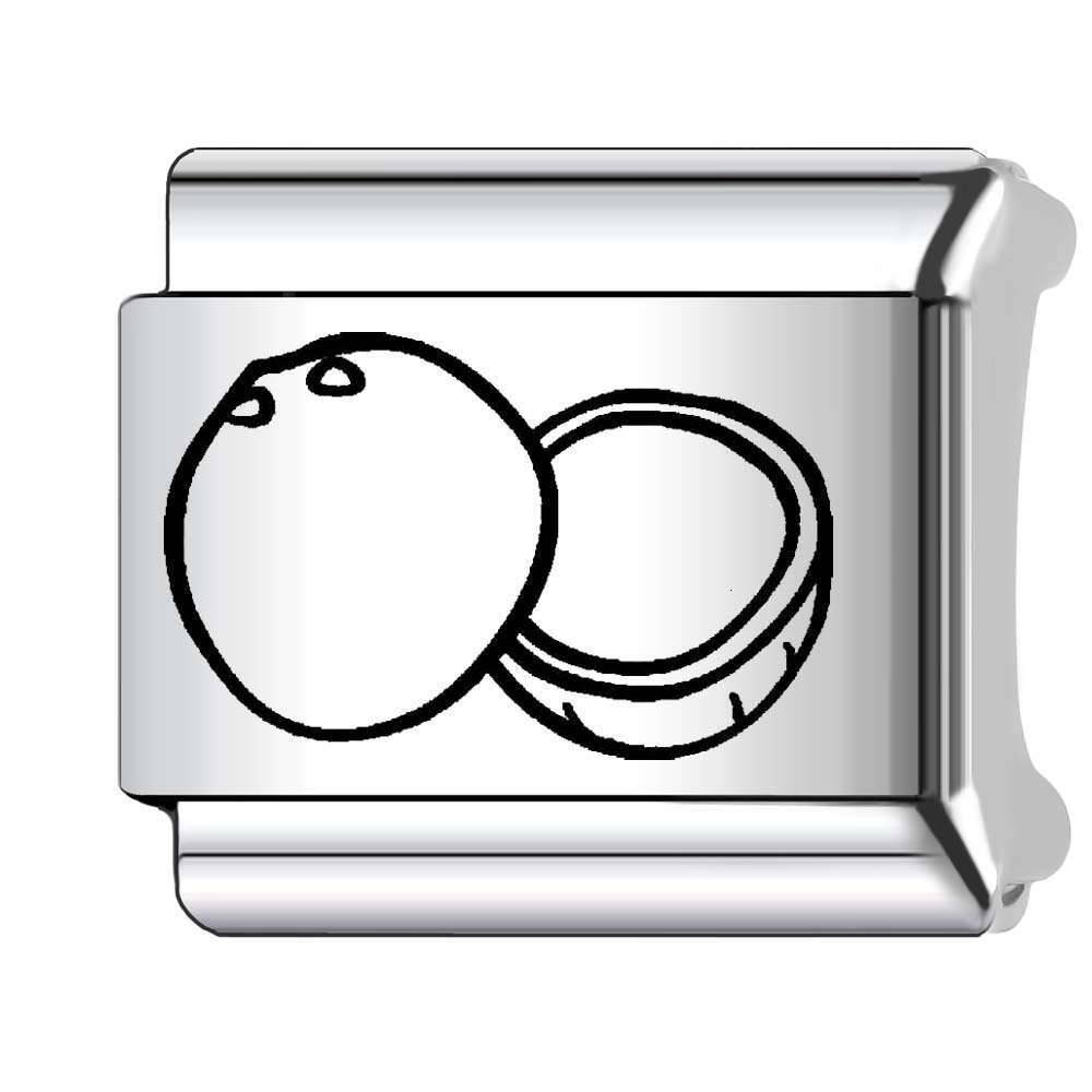 New Women's Gift summer Bead Italian Charms Links Bangle Beads Fit 9mm Stainless Steel Bracelet Making DIY For Women Fashion Jewelry