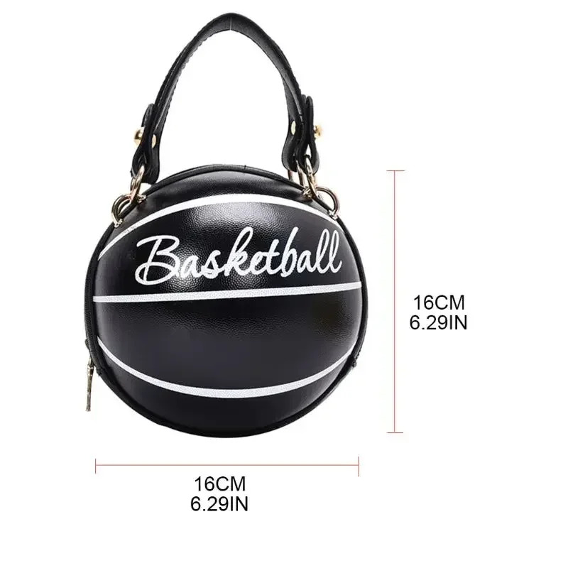 Women's INS Super Hot Personalized Basketball Crossbody Bag New Personalized Design Basketball Bag Multi Functional Korean Round Bag Tote Bag