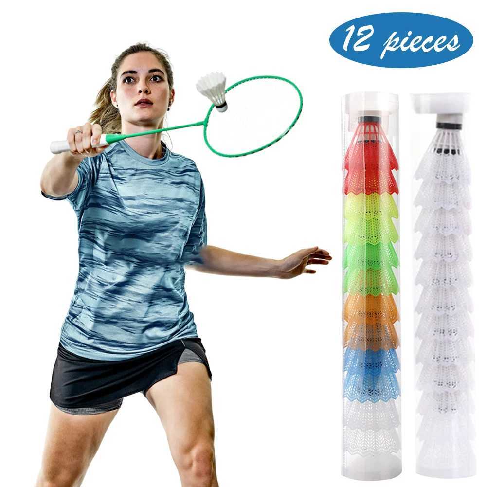12pcs Plastic Badminton Shuttlecock Lightweight Badminton for Hitting Practice Shuttlecocks for Training for Kids Entertainment Y240912