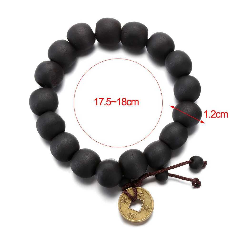 1Pc Wooden Bead New Buddha Bracelet Buddhist Bracelet Prayer Bracelet Copper Bead Womens Lucky Religious Bracelet Charm Jewelry W240913