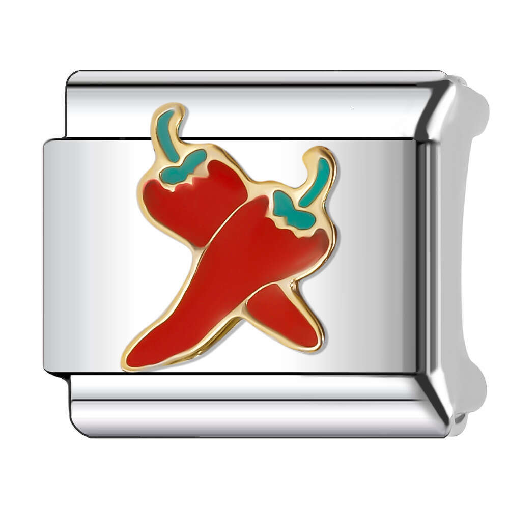 2024 Women's Gift Fit 9mm Stainless Steel Italian Charms Bracelet Links Beads Bracelet DIY Enameld Hand Decoration Italian Style Classic Pattern