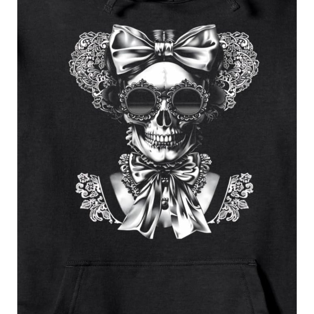 Hoodie for Mens Womens Skull Fashionista Spooky Cute Skull with Sunglasses Design Pullover Hoodie Graphic Hoodies sweatshirt Pullover Long Sleeve