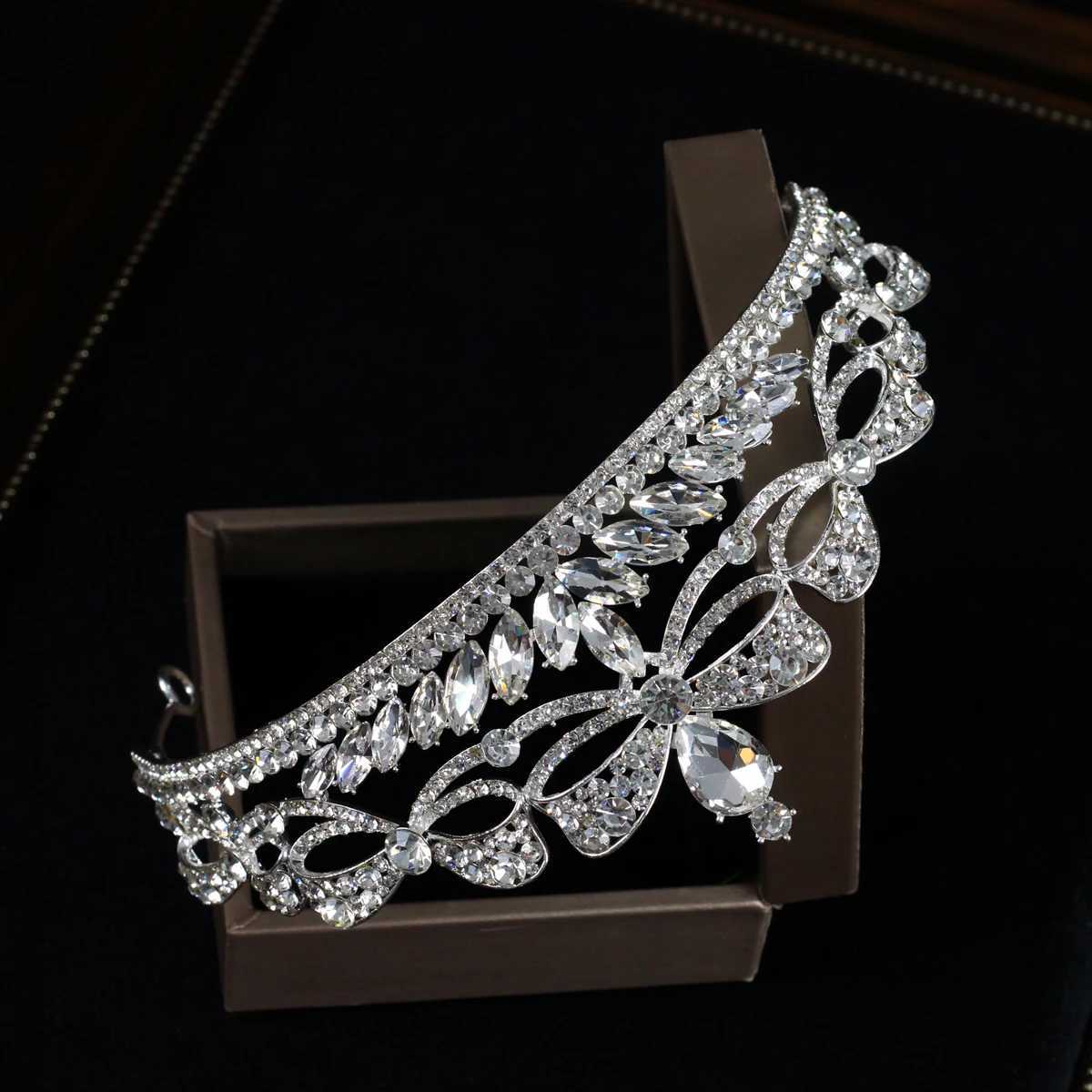 HP150 Exquisite Wedding Bridal Headpiece Crown Crystal Rhinestone Bridesmaid Princess Crown Pageant Prom TiaraX240913