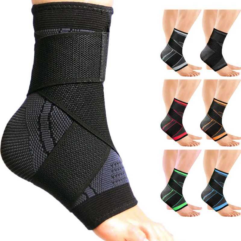 Adjustable Ankle Support Compression Ankle Brace Protector for Running Soccer Basketball Nylon Knitted Gym Bandage Ankle Strap Y240913