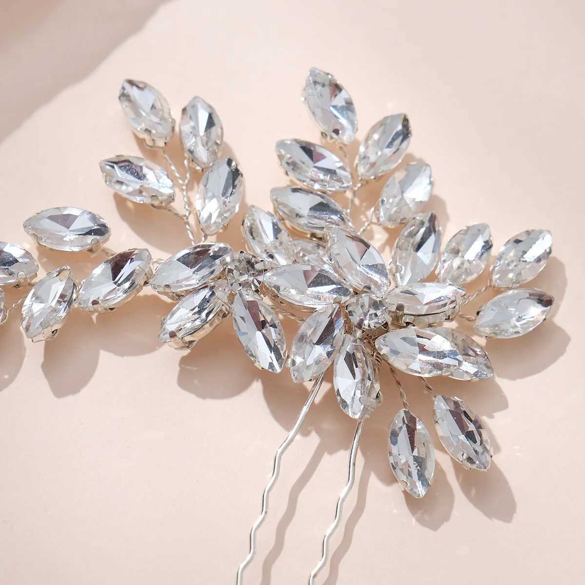 Rhinestone Crystal U-shaped Hairpins Bridal Hair Clips Accessories Hair Jewelry Handmade Hair Comb Wedding Hair AccessoriesX240913