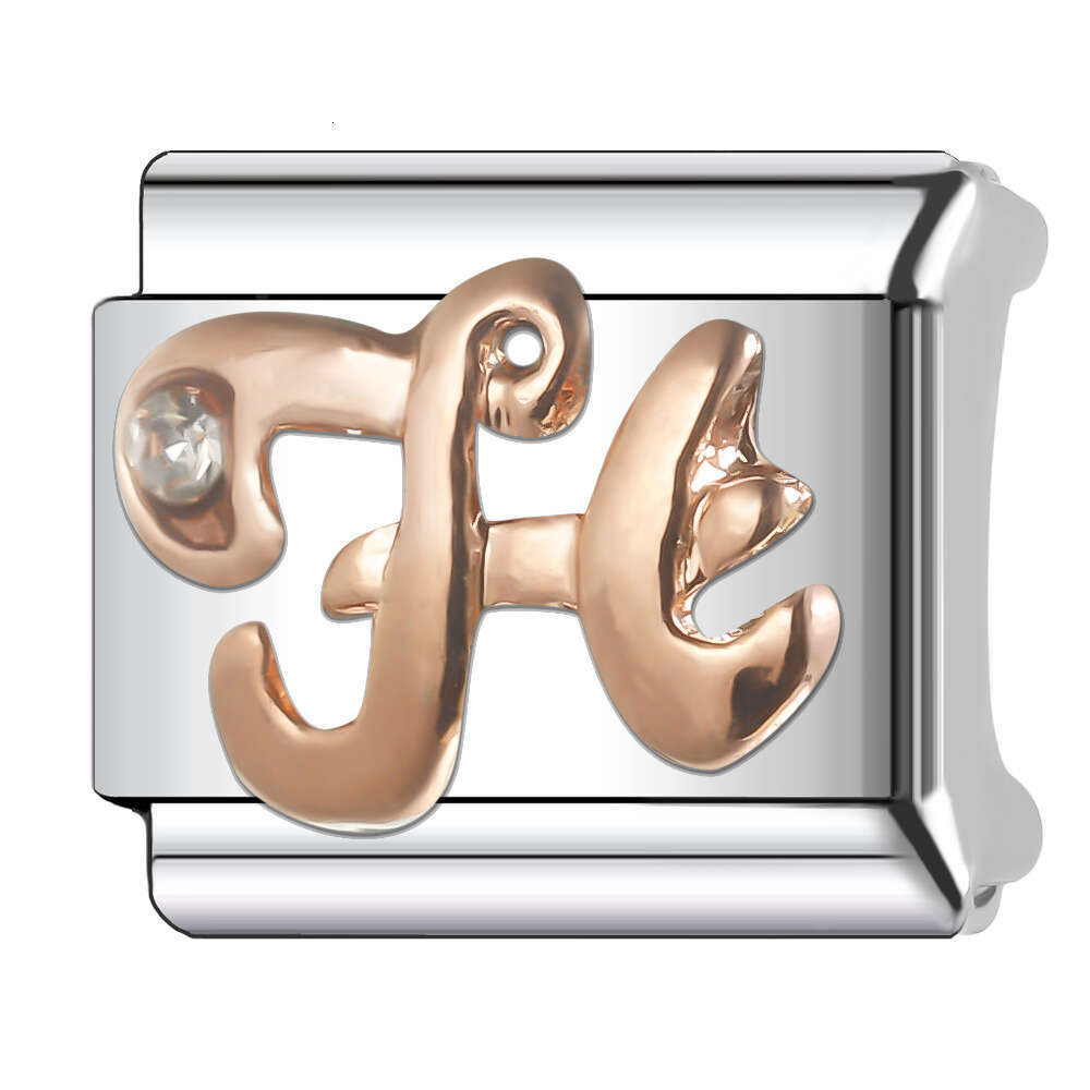 2024 New Women's Gift Letters Bead Italian Charms Links Beads Fit 9Mm Stainless Steel Bracelet Making Jewelry