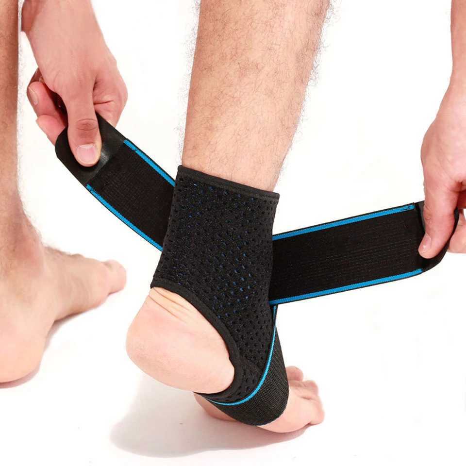 1PCS Ankle Support Brace Compression Sleeve with Adjustable Strap for Women Men Ankle Wrap Football Basketball Running Y240913