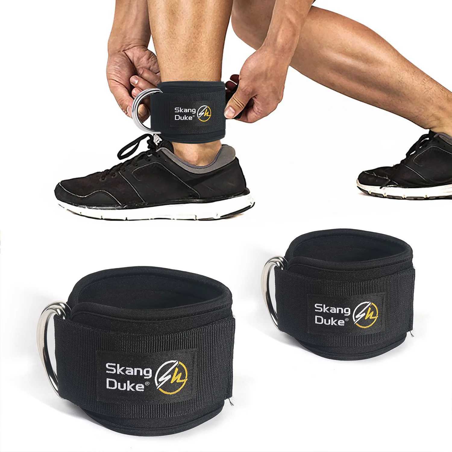 Ankle Strap Bodybuilding Gym Pulley Anklet D-Ring Resistance Training Ankle Cuffs Gym Weight Leg Training Brace Support Y240913