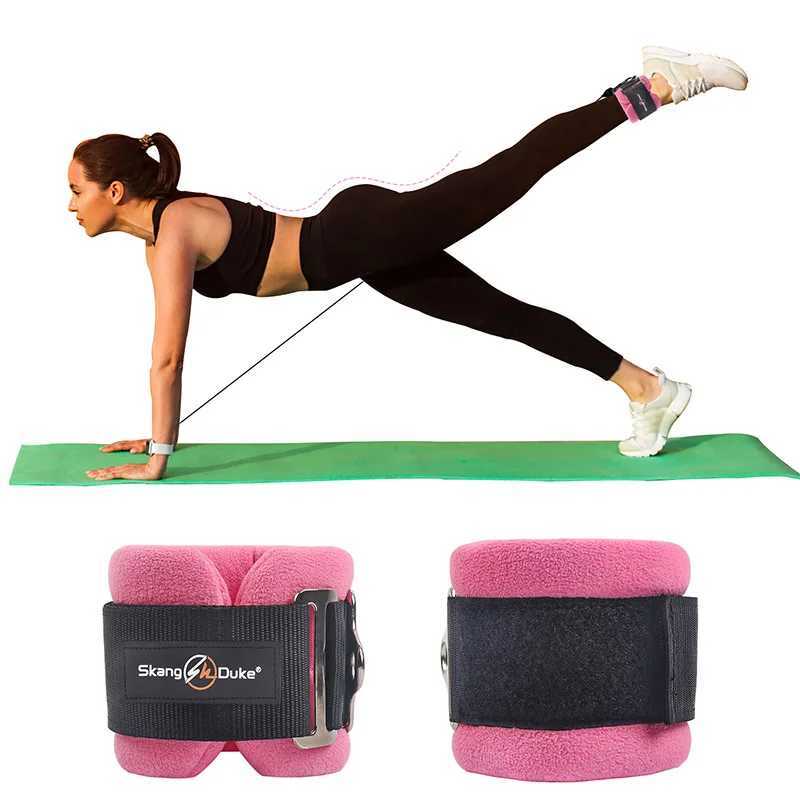 1Pcs Polar Fleece Soft Fitness Ankle Straps Adjustable D-Ring Foot Support Cuffs Gym Leg Strength Workouts Pulley With Buckle Y240913