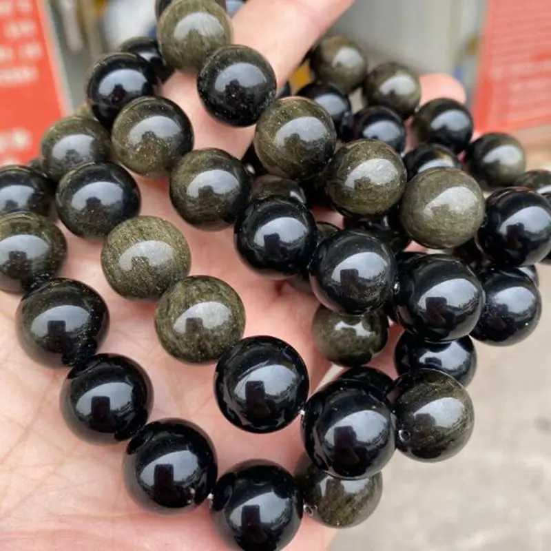 Handmade Bracelet Elastic Jewelry 6mm 8mm 10mm 12mm Natural Stone Smooth Round Beads 18-19cm 1Pcs SK172 W240913