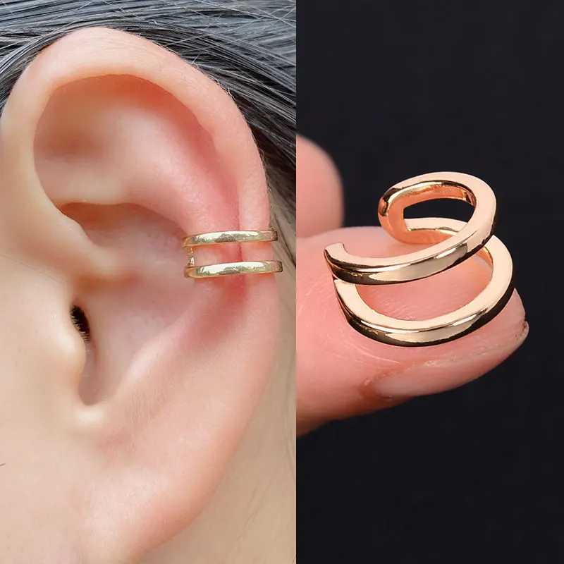 Stackable Earrings Without Ear Hole Star Wrap Clip On Earrings Earcuff for Women Ear Screen Climb Cuffs Fake Piercing One pairX240913