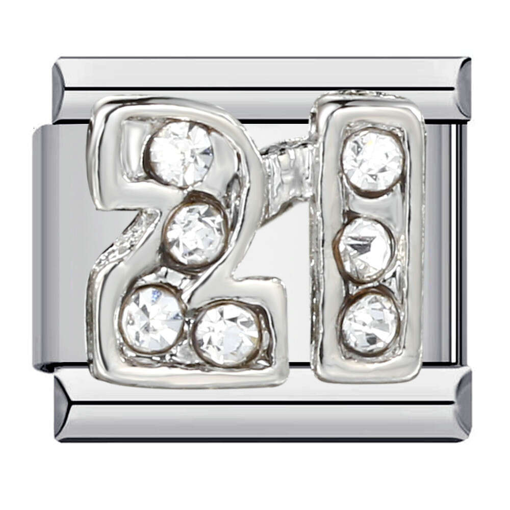 Micro Inlaid Color Diy Beads Bracelet, Elastic DIY Bracelet Accessories Italian Charm Links Stainless Steel Fit 9mm Bracelet Jewelry DIY Making Gifts