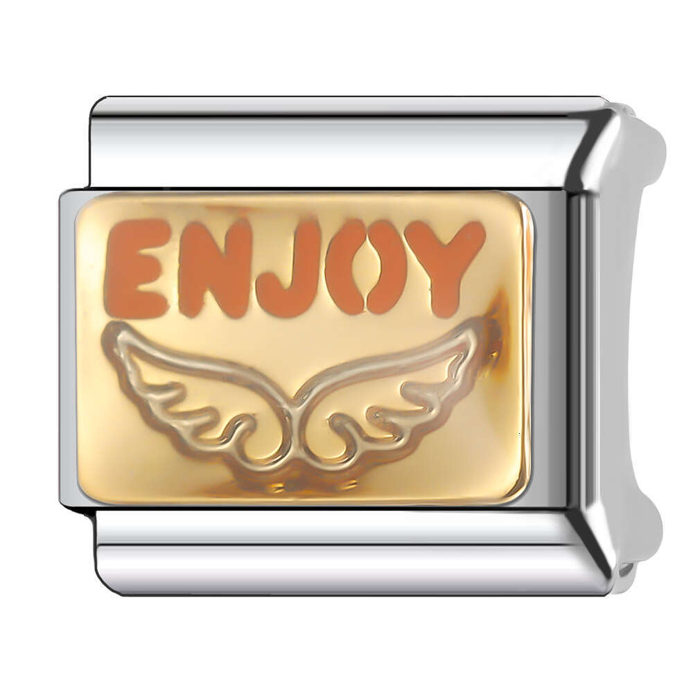 2024 New Women's Gift Gold Color Cute Animal Italian Charms Links Beads Fit 9Mm Stainless Steel Bracelet DIY Making Jewelry