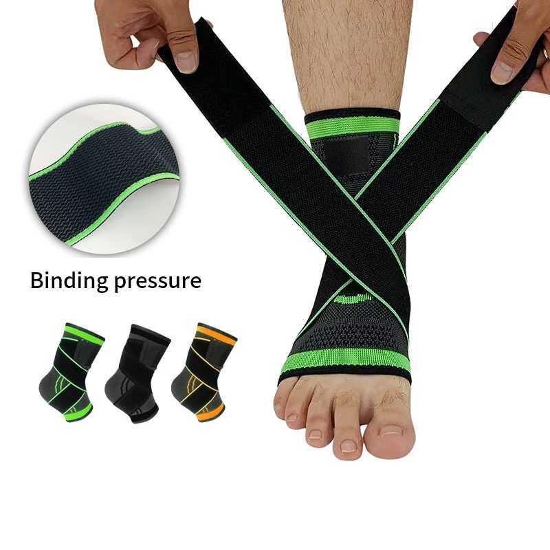 Ankle Support Brace Adjustable Strong Compression Knittd Ankle Sleeve For Men Women Sports Protection Y240913