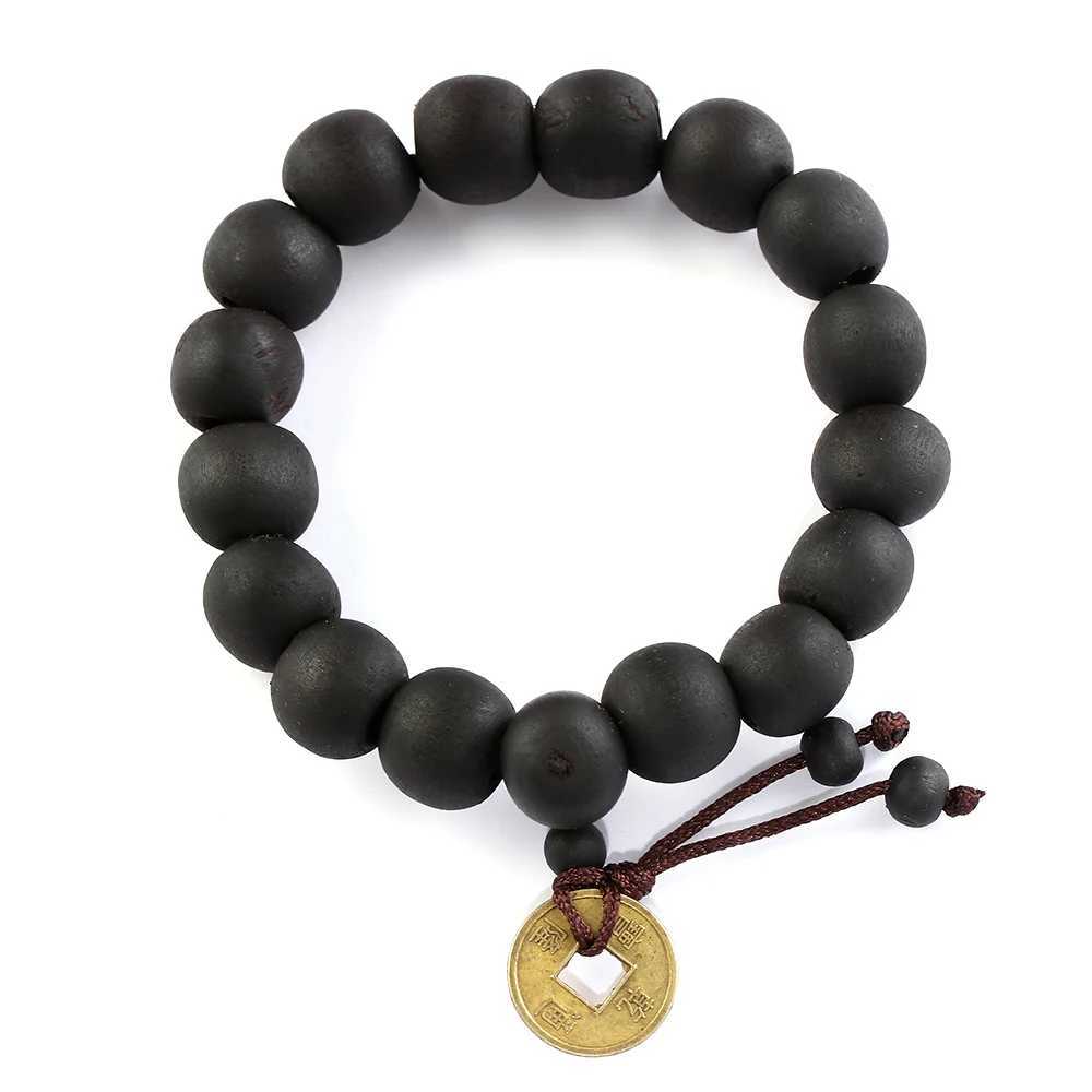 1Pc Wooden Bead New Buddha Bracelet Buddhist Bracelet Prayer Bracelet Copper Bead Womens Lucky Religious Bracelet Charm Jewelry W240913