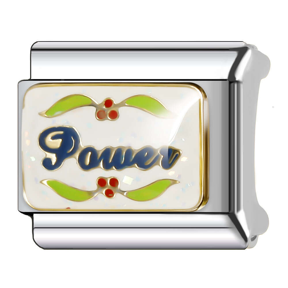 2024 Women's Gift Fit 9mm Stainless Steel Italian Charms Bracelet Links Beads Bracelet DIY Handmade Italian Style Classic Pattern Gift