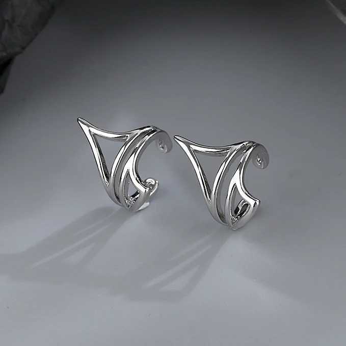 VIVILADY 1 Piece 925 Silver Elf Clip Earrings with No Pierced Ears for Women Fine Jewelry Minimalist AccessoriesX240913
