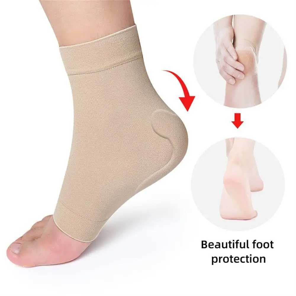 Invisible Gel Heel Pads Silicone Socks Heel Cushion Heel Protective Sock Soft Foot Massage Ankle Support Unisex Y240913