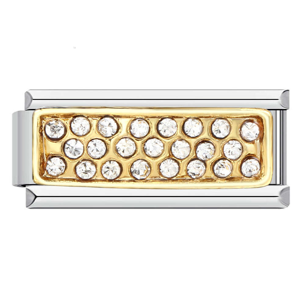 Long dia studded Italian module bracelet, new titanium steel welded oil drop cartoon DIY splicing bracelet Fit 9mm Bracelet Jewelry DIY Making Gifts