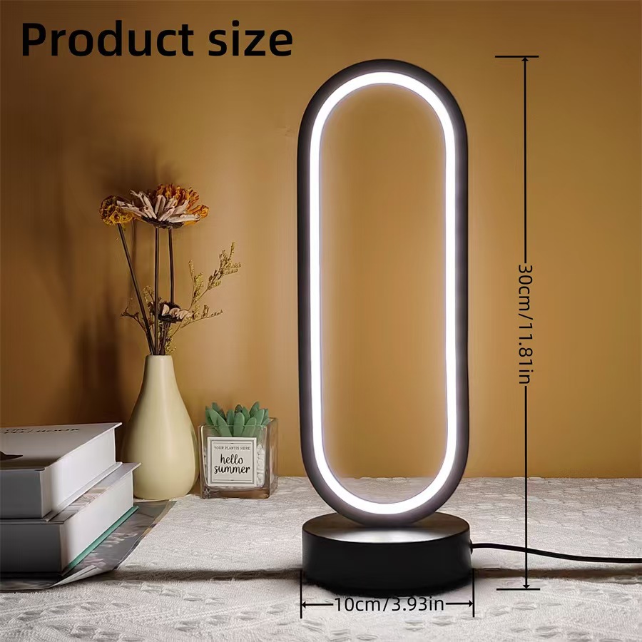 USB Simple Spiral LED Night Lamp 3 Colors Table Lamp Bedroom Bedside Desktop Nightstand Light Living Room Office Study Decor