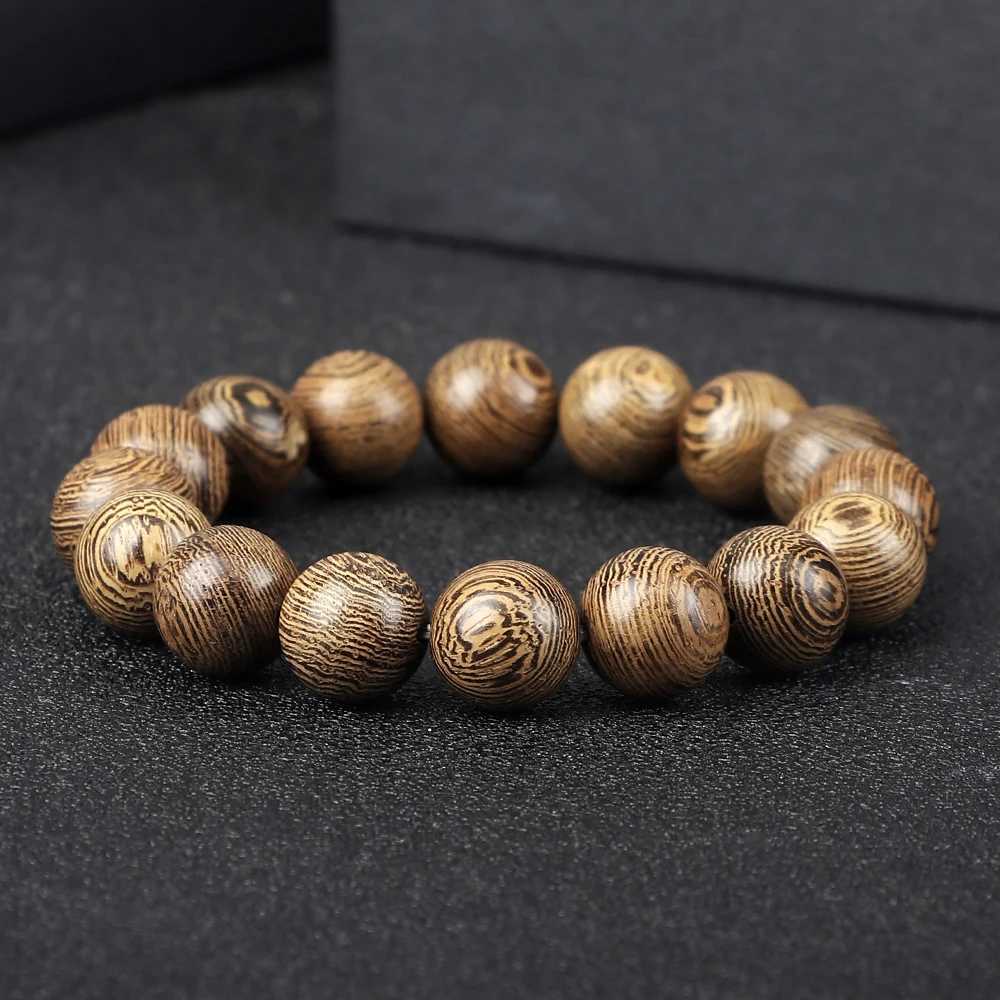 Natural wood beads bracelet Xizang Buddha rose handcrafted bracelet Yoga meditation prayer beads jewelry gifts for men and women W240913