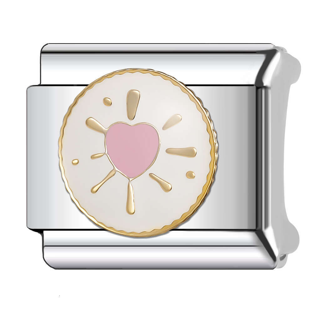 New Women's Gift flower and heart Bead Italian Charms Links Bangle Beads Fit 9mm Stainless Steel Bracelet Making DIY For Women Fashion Jewelry