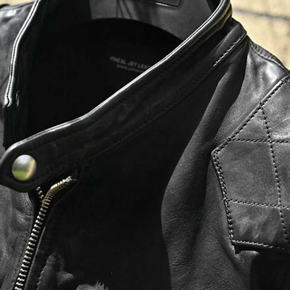 Mens Smart Jacket Autumn And Winter Retro Niche Stand Collar Motorcycle Pu Leather 2023 Trendy And Handsome Versatile JacketX240913