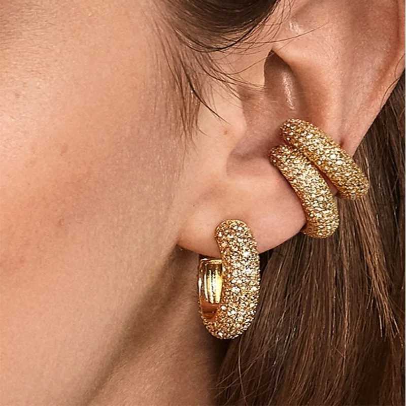 Pearl Ear Cuff Bohemia Stackable C Shaped CZ Rhinestone Small Earcuffs Clip Earrings for Women Wedding Jewelry 1pcs giftX240913