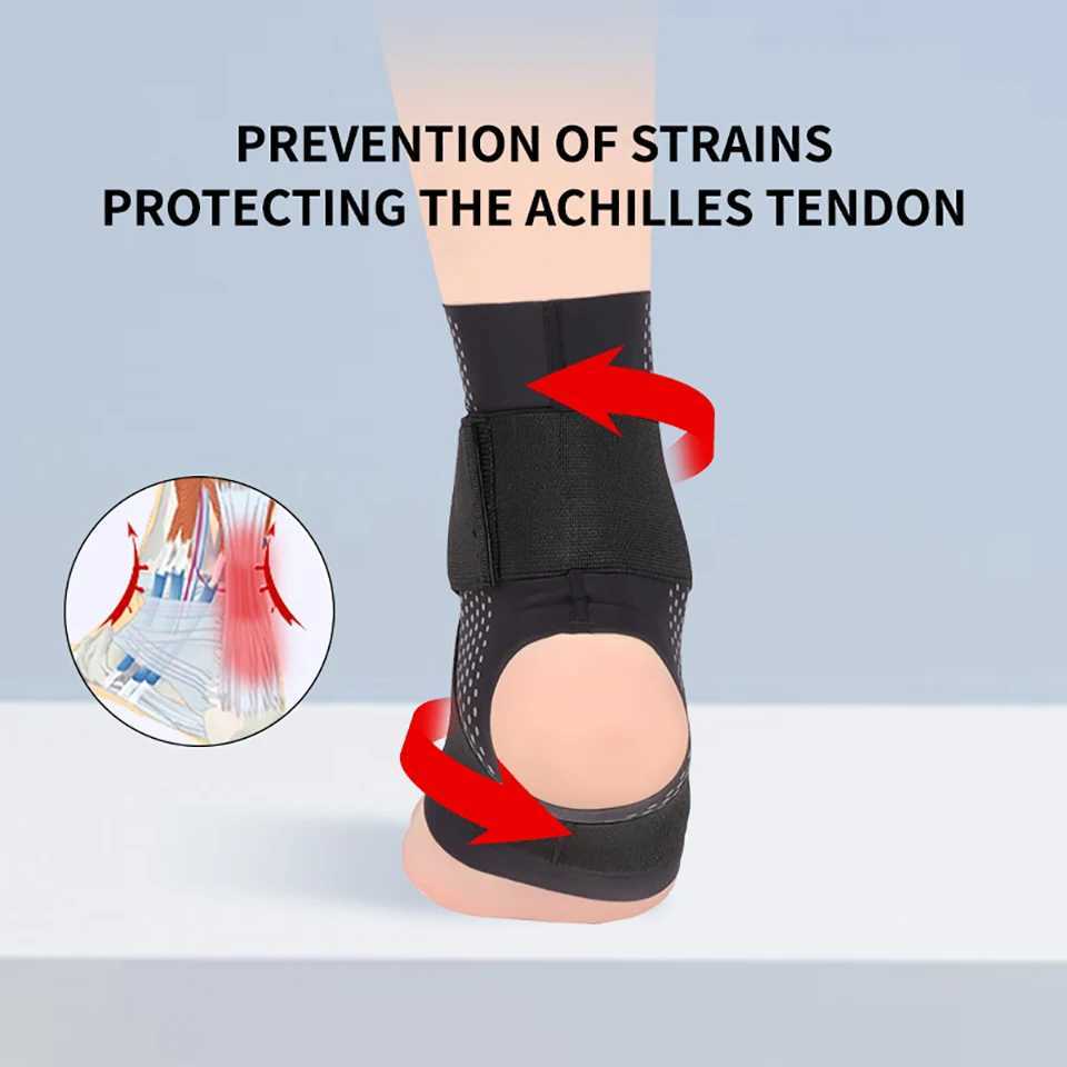 Sport Ankle Stabilizer Brace Compression Ankle Strain Bandages Ankle Support Protector for Basketball Football Fitness Running Y240913