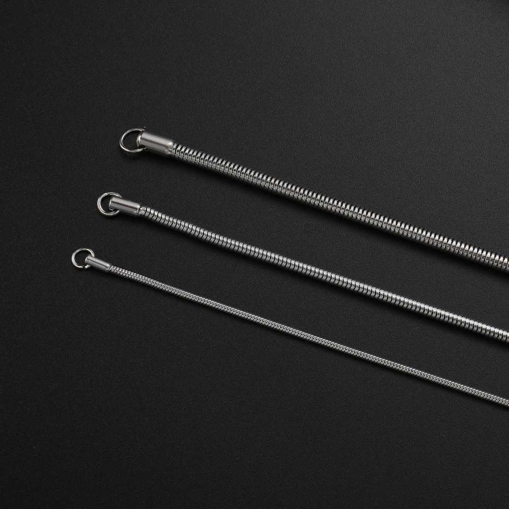 Wholesale Price Width 2/3/4MM 316L Stainless Steel Round Snake Chain Bracelet Fashion Gift Jewelry For Men and Women Top QualityX240913