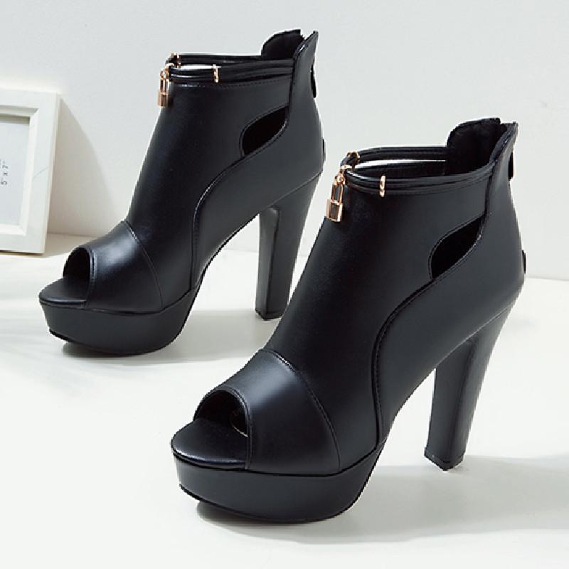 2025 new Summer Fashion For Women Sandals High Heels Platform Peep Toe Ankle Boots Yellow White Blue Party Shoes Female Large Size 0bdc