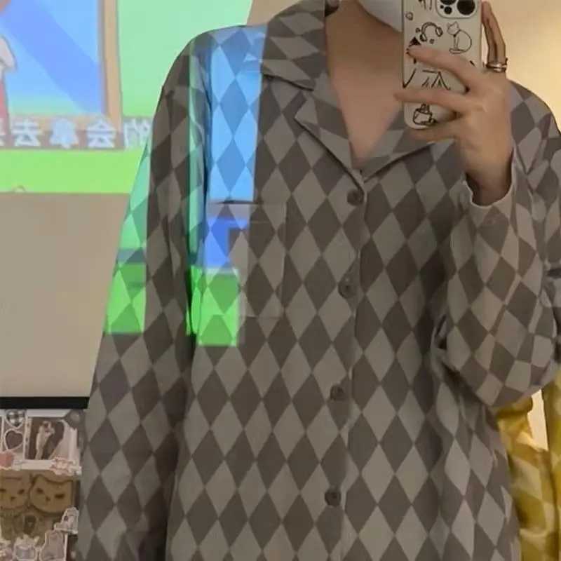 Latest Cartoon Pajamas Men Long Sleeve Nightdress Spring Autumn Youth Sleepwear Loose Casual Loungewear Set Lapel Print Pyjamas Y240913