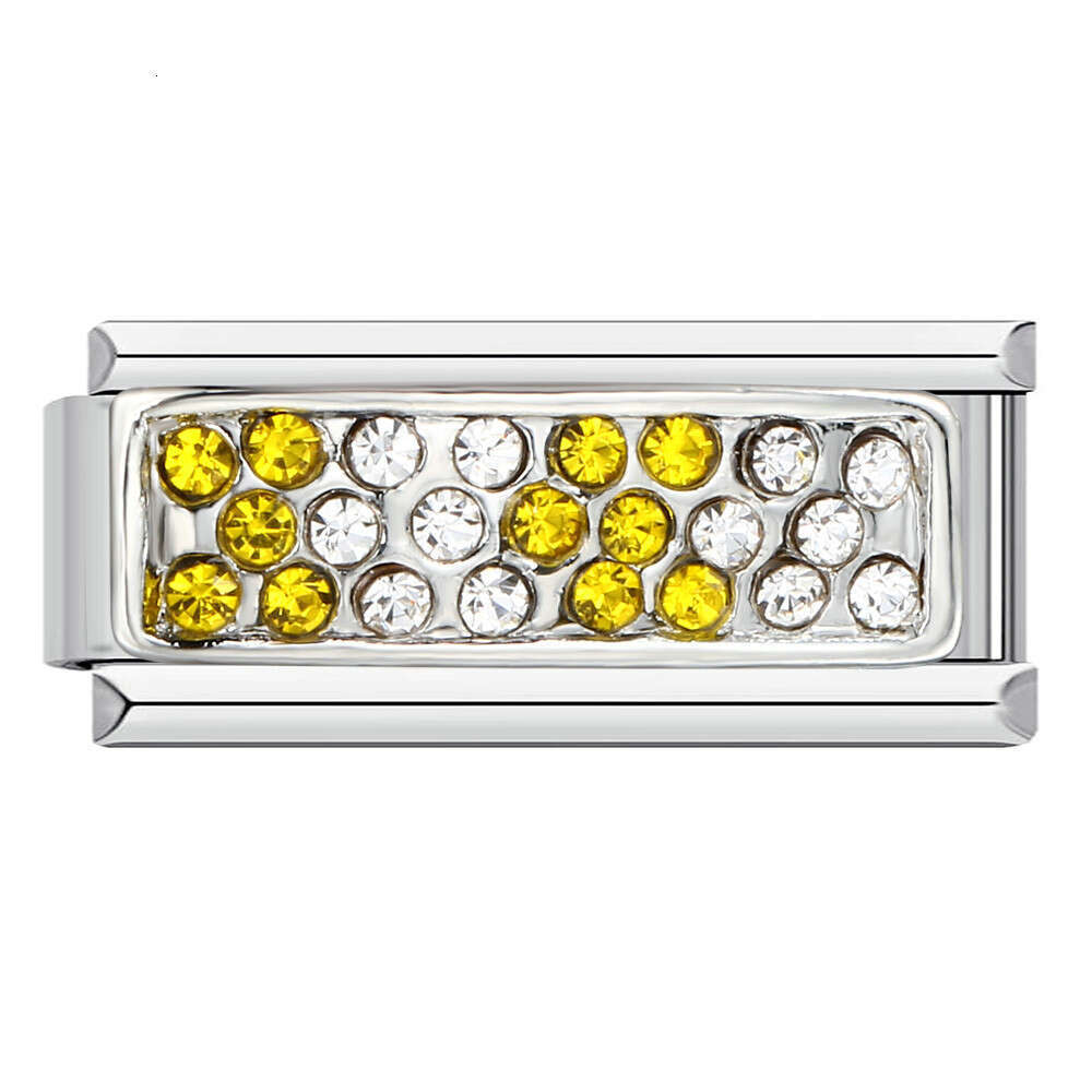 Long dia studded Italian module bracelet, new titanium steel welded oil drop cartoon DIY splicing bracelet Fit 9mm Bracelet Jewelry DIY Making Gifts