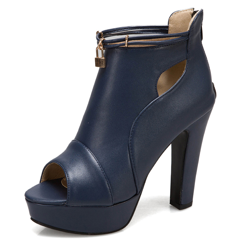 2025 new Summer Fashion For Women Sandals High Heels Platform Peep Toe Ankle Boots Yellow White Blue Party Shoes Female Large Size 0bdc