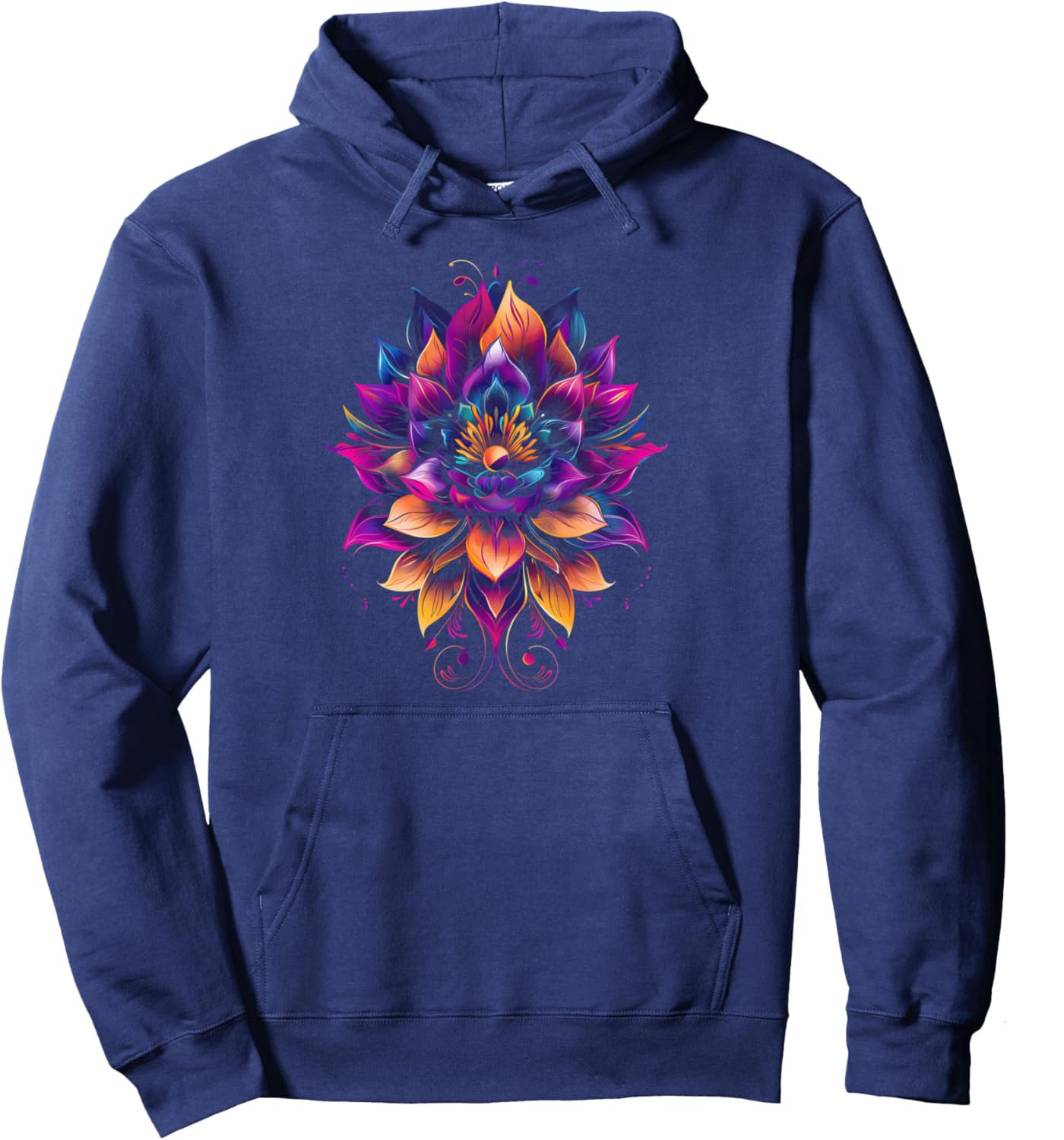 Hoodie for Mens Womens Lotus Flower Boho Floral Design for Women Pullover Hoodie Graphic Hoodies sweatshirt Pullover Long Sleeve