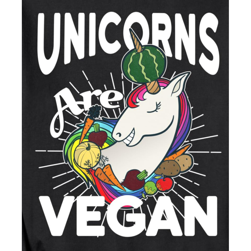 Long Sleeve Shirts for Men sweatshirt Unicorns Are Vegan Vegetarian Veggie Love Funny Gift Sweatshirt Tee Streetwear Casual tops clothes