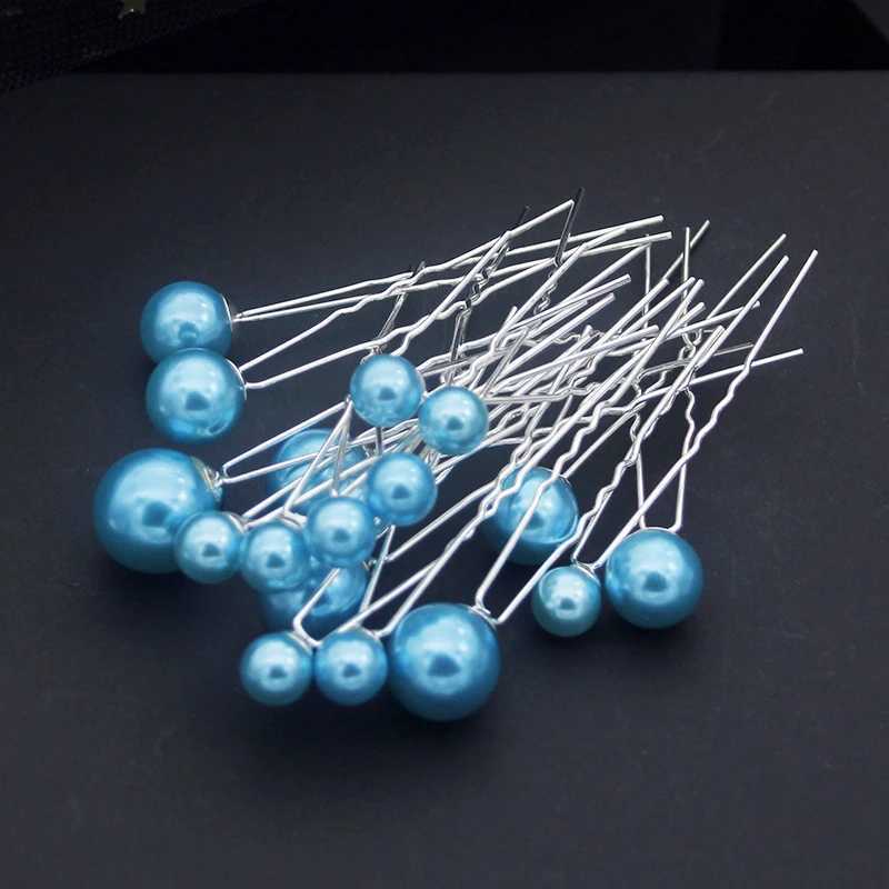 Fashion U-shaped Pin Pink Barrette Clip Hairpins Purple Pearl Bridal Tiara Hair Accessories Wedding Hairstyle Design ToolsX240913