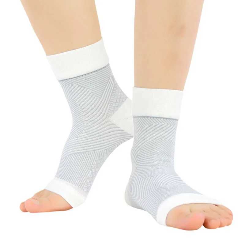 1Pair Compression Ankle Brace For Plantar Fasciitis Ankle Support Anklet For Feet Elastic Yoga Dance Exercise Tendonitis Relief Y240913