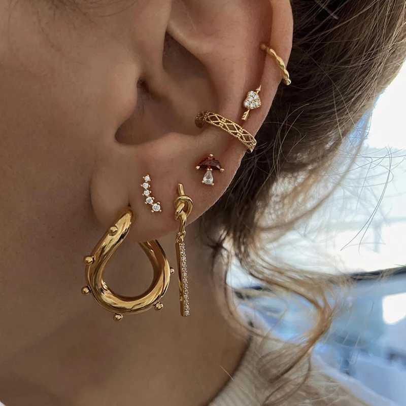 KEYOUNUO Gold Filled Silver Color Cartilage Madrid Ear Cuffs Earrings For Women Golden Clip Earring Party Jewelry WholesaleX240913