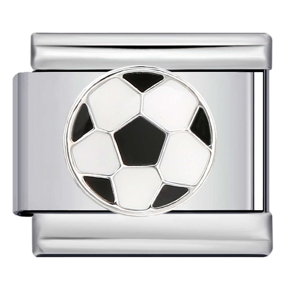 Sports Series Italian Modular Stainless Steel Elastic Splicing Bracelet Accessories Fit 9mm Bracelet Jewelry DIY Making Gifts