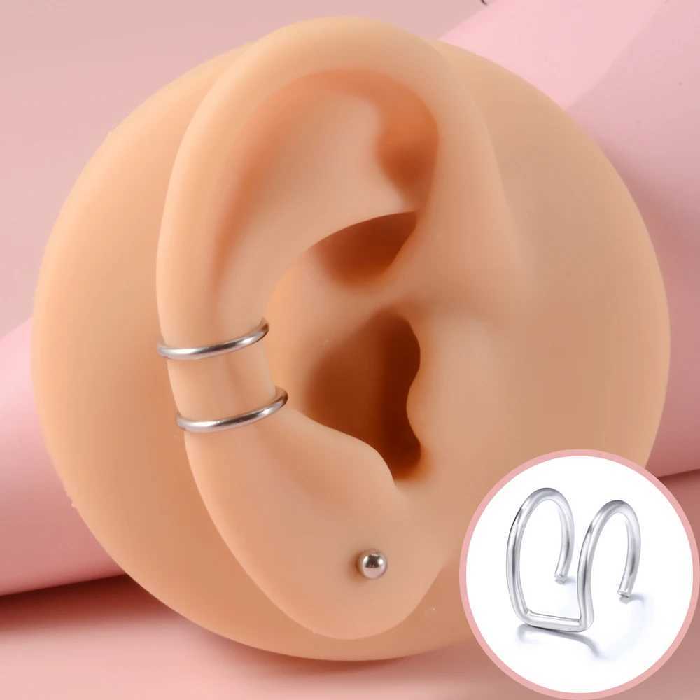 Free Shipping 3PC Surgical Steel Ear Cuff Earrings Fake Piercing Helix Cartilage Cuff Earrings Jewelry for Women ManX240913
