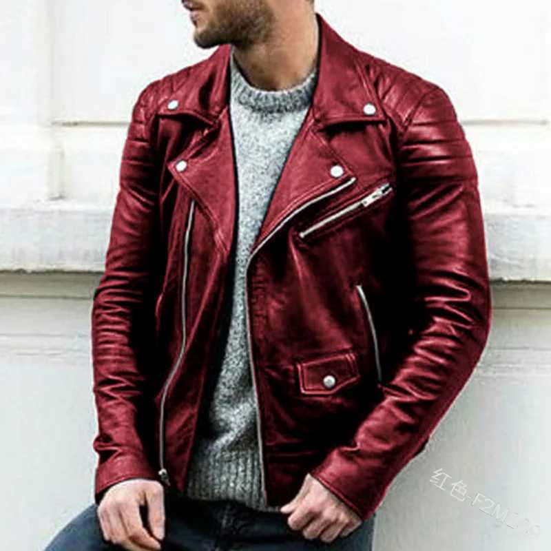 New Slim Mens Winter Leather Jacket Men Casual Loose PU Vintage Bomber Jacket Thick Fashion Windbreak Coat Male ClothingX240913