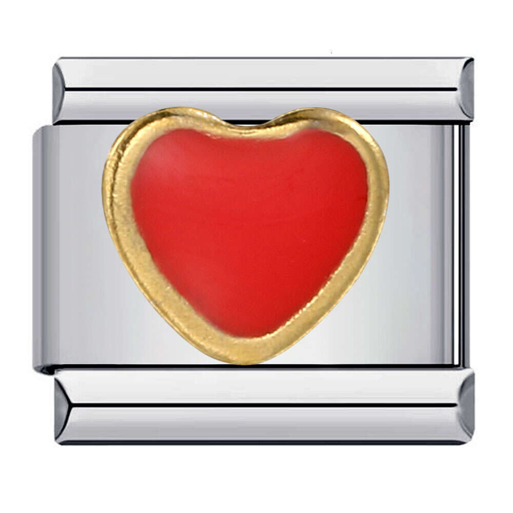 Italian Module Stainless Steel Welding Drip Oil Colored Smig Face wer Elastic Bracelet Italian Charm Bracelet Fit 9mm Bracelet Jewelry DIY Making Gift