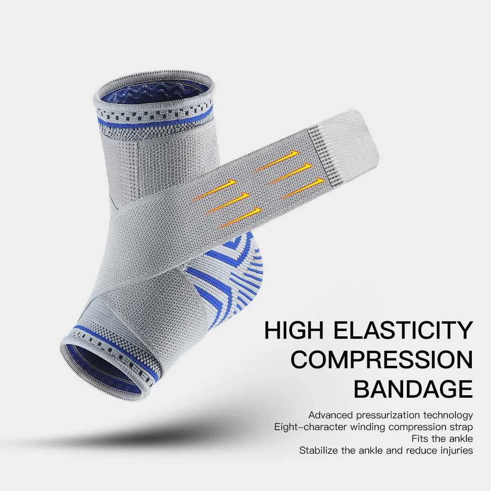 Knitted Bandage Basketball Fitness Ankle Socks Sport Riding Anti-Skid Silicone Ankle Protector Y240913