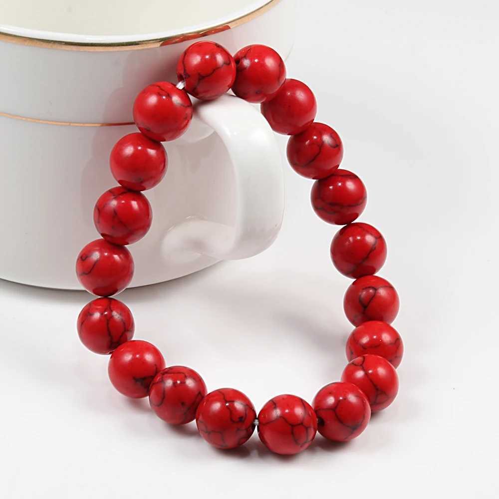 6MM 8MM 10MM Natural Stone Redstone Prayer Bead Bracelet Rose Meditation Bracelet Mens Yoga Jewelry Gift Pulsera W240913