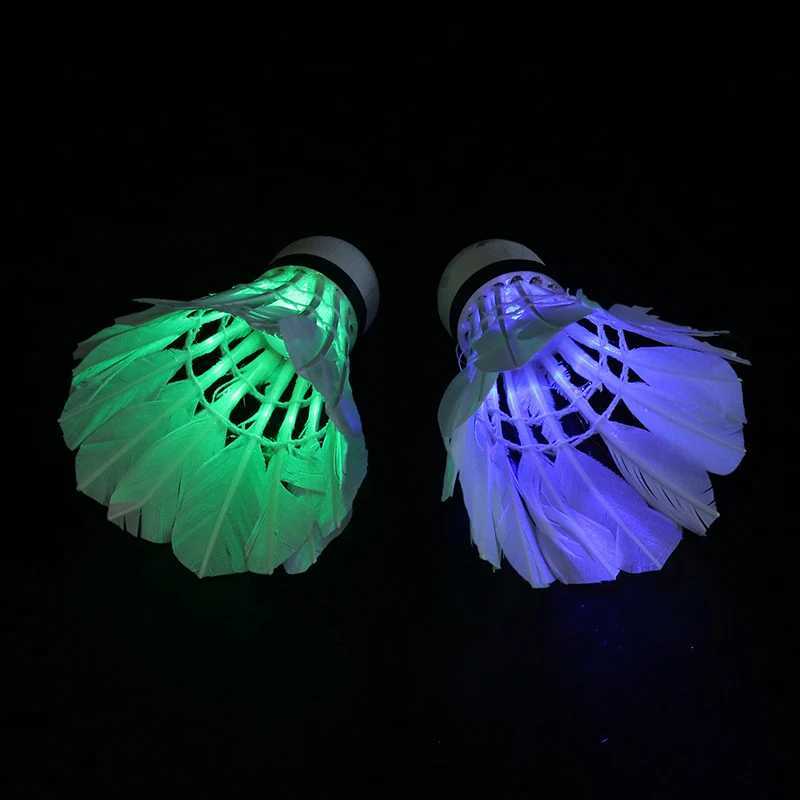2024 1PC Lighting Badminton Dark Night Colorful LED Lighting Sport Badminton Light Spot Shuttle Cock Accessories Shuttlecock Y240912