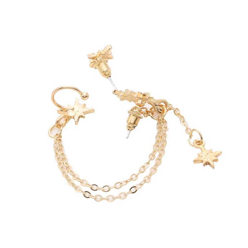 Earrings Crystal Chain Wrap Earrings Tassel Dangle Drop Earring Crystal Star Crawler Climbing Earring Jewelry For WomenX240913