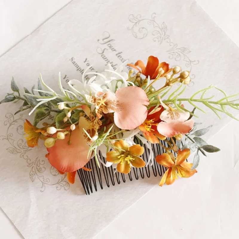 Hair Accessories Wedding Floral Combs Bridal Headwear Flowers Artificial Bride Headdress Party DecorationsX240913